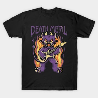 Death Metal Satanic Baphomet Cat T-Shirt